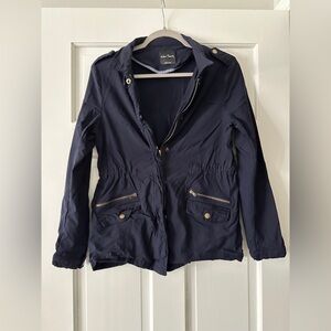 Eden Society Blue Zip Up Long Sleeve Utility Jacket